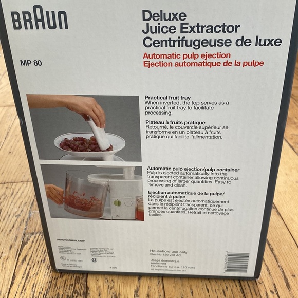 Braun deluxe juice extractor, new in box - Picture 3 of 6
